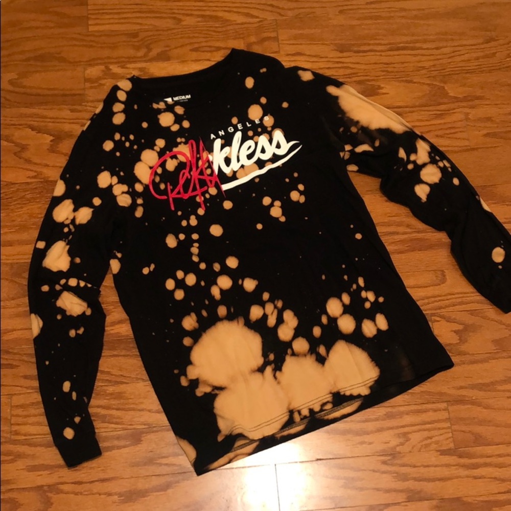 la reckless long sleeve bleached shirt